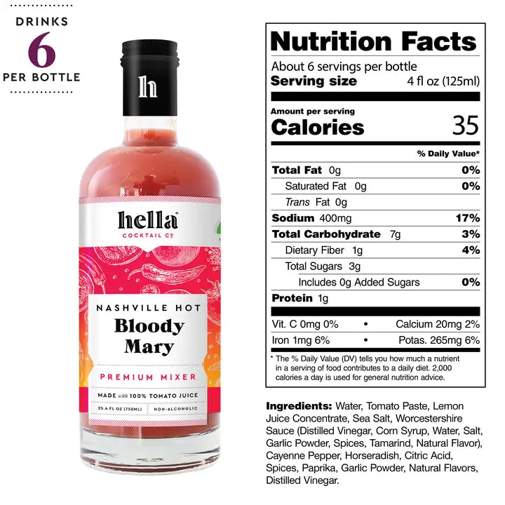 Hella Cocktail Co. - Mixer: Nashville Hot Bloody Mary, 750 Ml