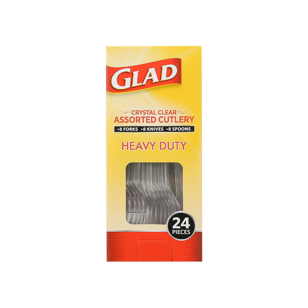 Glad Crystal Clear Assorted Plastic Cutlery | 24 Count