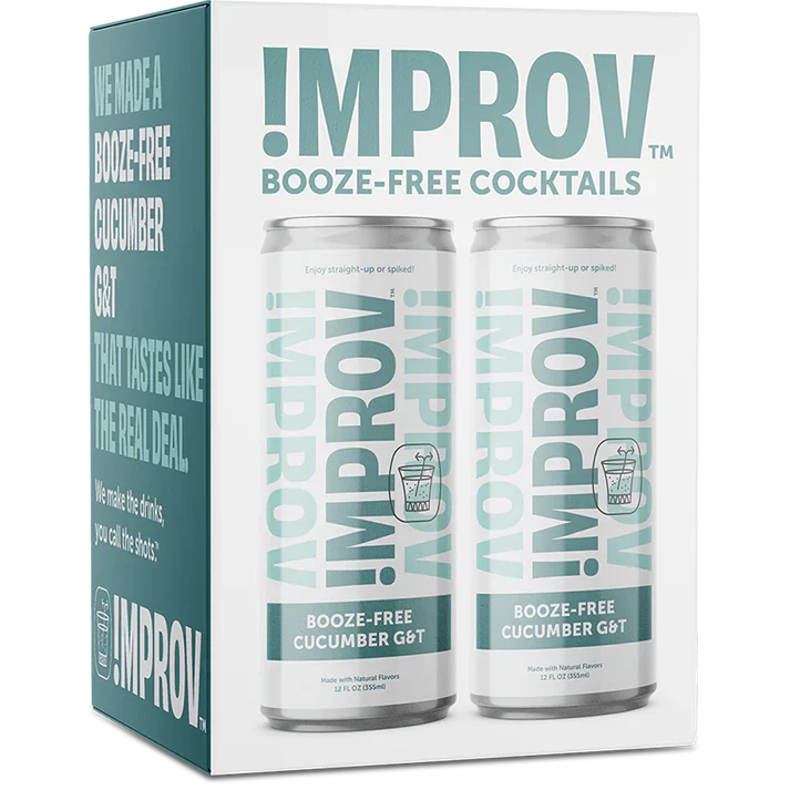 !MPROV Booze-Free Cucumber G&T, 4 pack