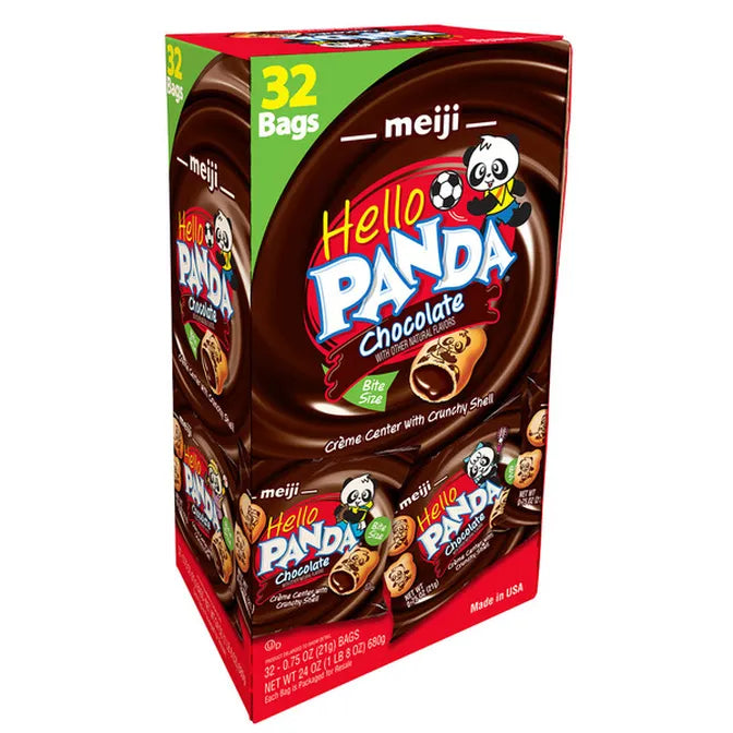 Meiji Hello Panda Chocolate Creme Filled Cookies, 32 x .75 oz