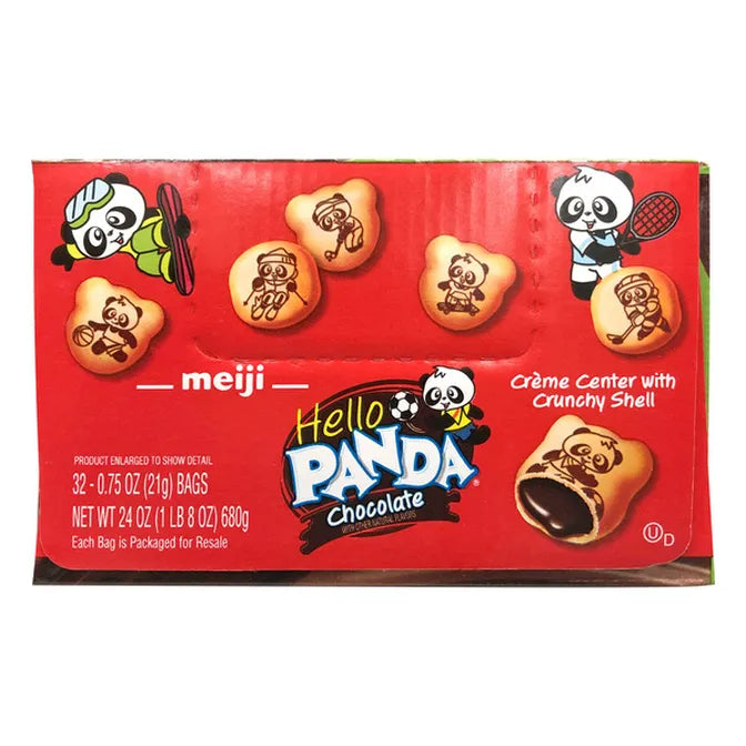 Meiji Hello Panda Chocolate Creme Filled Cookies, 32 x .75 oz