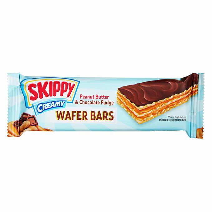 Skippy Peanut Butter & Chocolate Fudge Wafer Bar, 1.3 oz, 22-Count