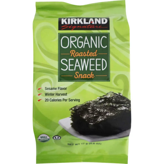 Kirkland Signature Organic Roasted Seaweed, 0.6 oz, 10-count