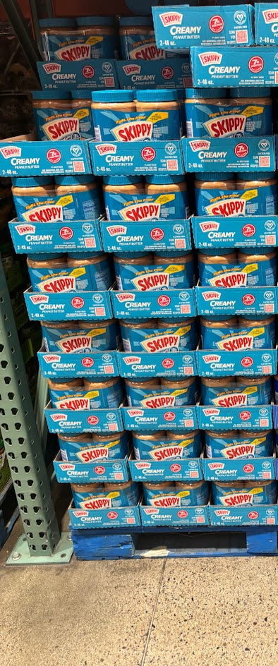 Skippy Creamy Peanut Butter Spread, 48 oz, 2 pk