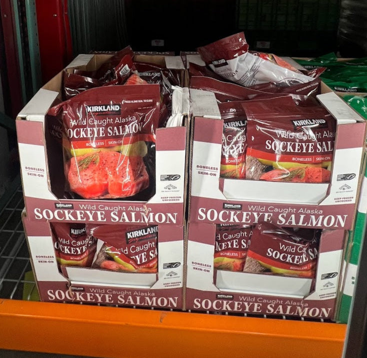 Kirkland Signature Wild Alaskan Sockeye Salmon 5 oz - 7 oz Portion, 3 lbs – image 6