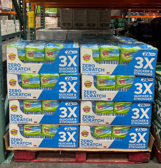 Scotch Brite Zero Scratch Sponge, 24 ct