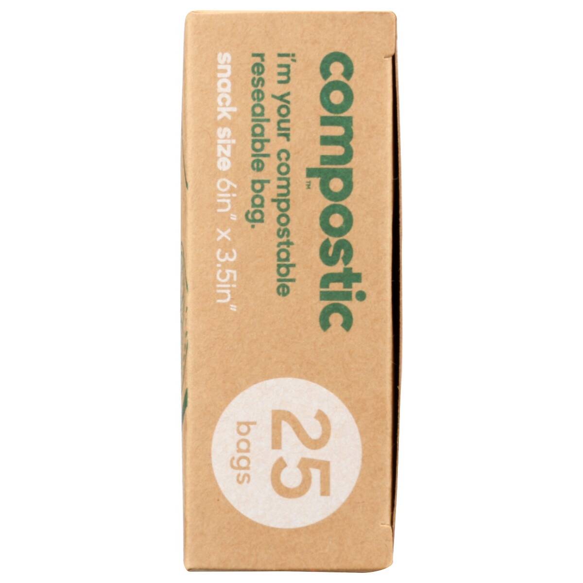 Compostic Compostable Snack Bags, 25 Count
