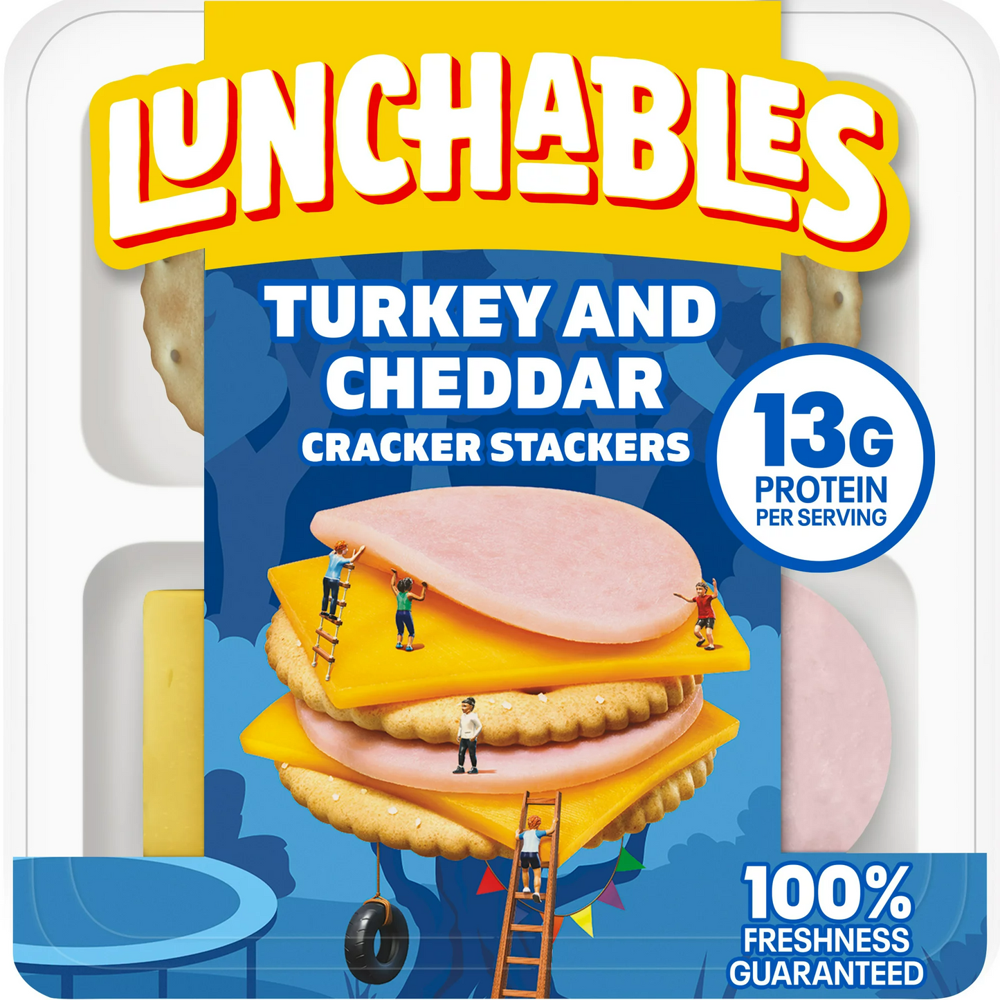 Lunchables Turkey & Cheddar Cheese with Crackers Kids Lunch Snack, 3.2 oz Tray