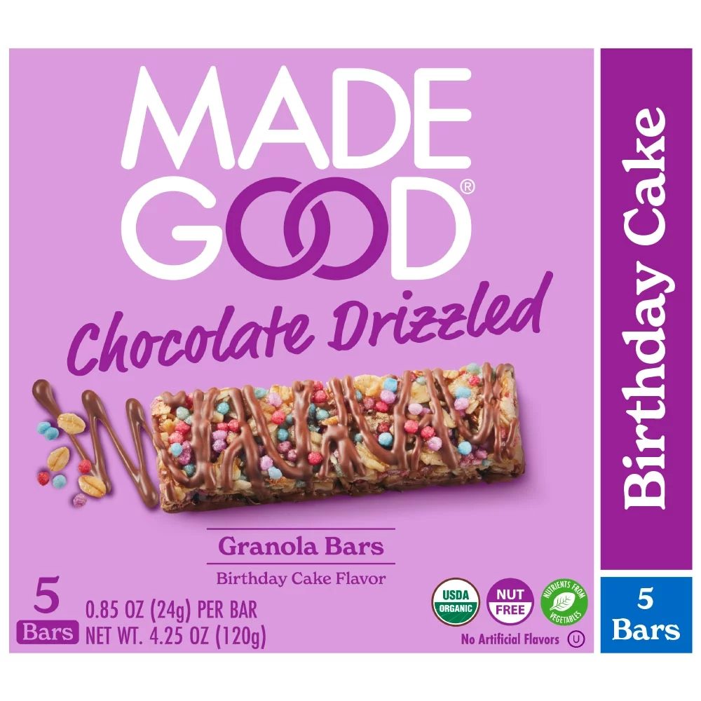 Madegood Bar Chocolate Drizzled Birthday - 4.2OZ