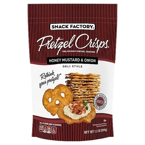Snack Factory Honey Mustard & Onion Pretzel Crisps, 7.2 oz