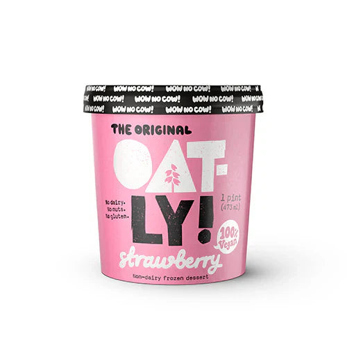 Oatly Strawberry Ice Cream No Dairy Frozen Dessert 1 Pint