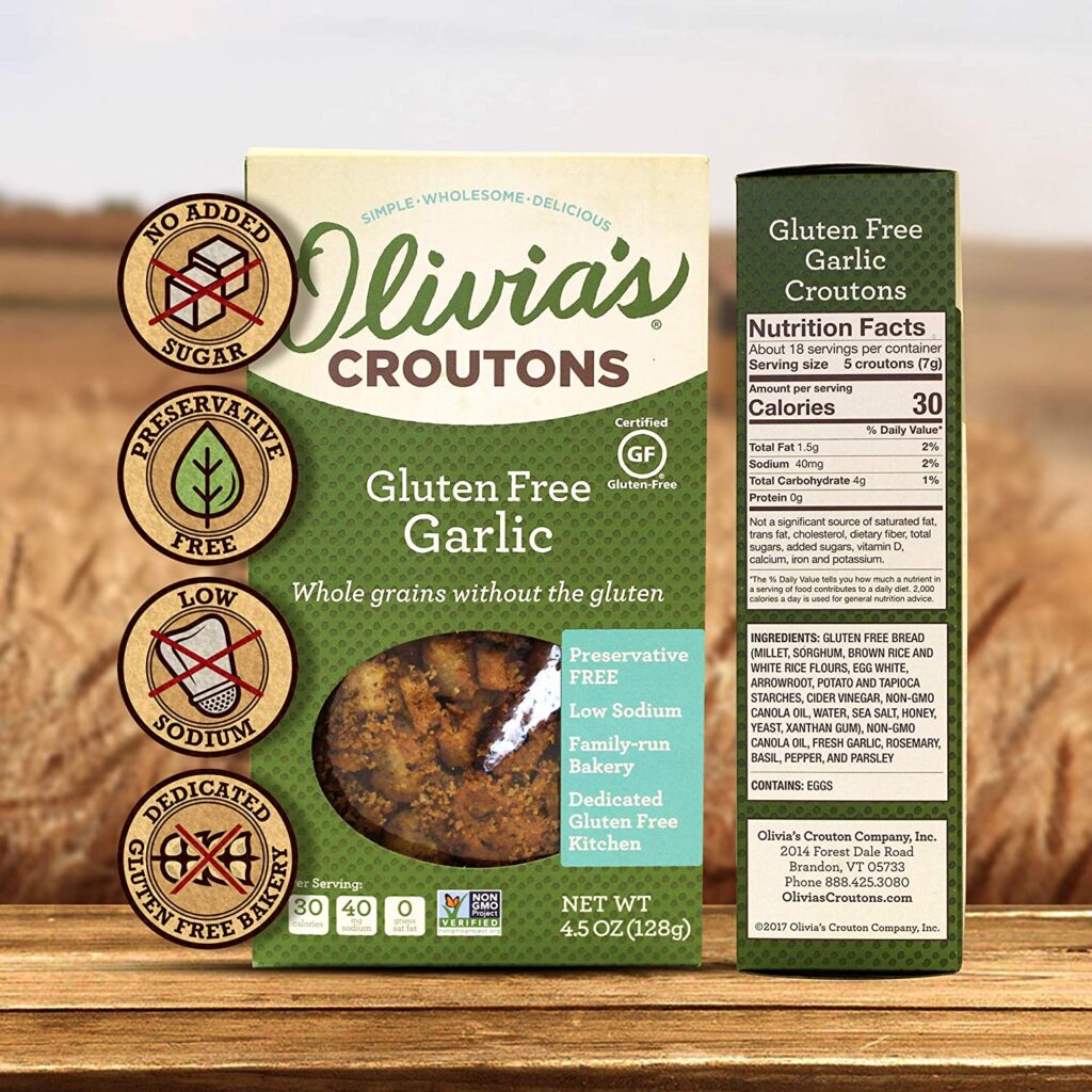 Olivia's Gluten Free Garlic Croutons