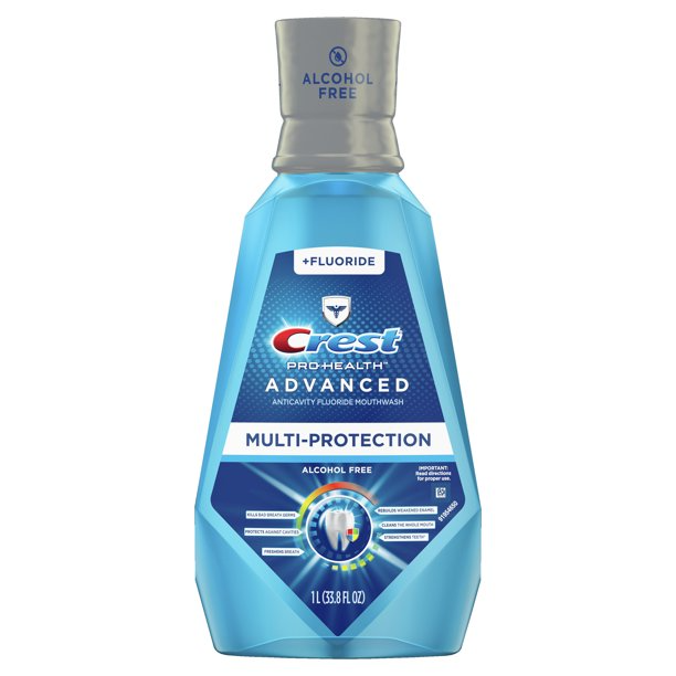 Crest Pro Health Advanced Mouthwash | Alcohol Free, Mint, 33.8fl oz