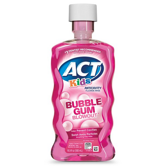 ACT Kids Bubble Gum Blowout Anticavity Fluoride Rinse, 16.9 oz