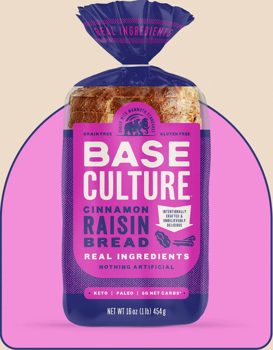 Base Culture Cinamon Raisin Bread 16oz