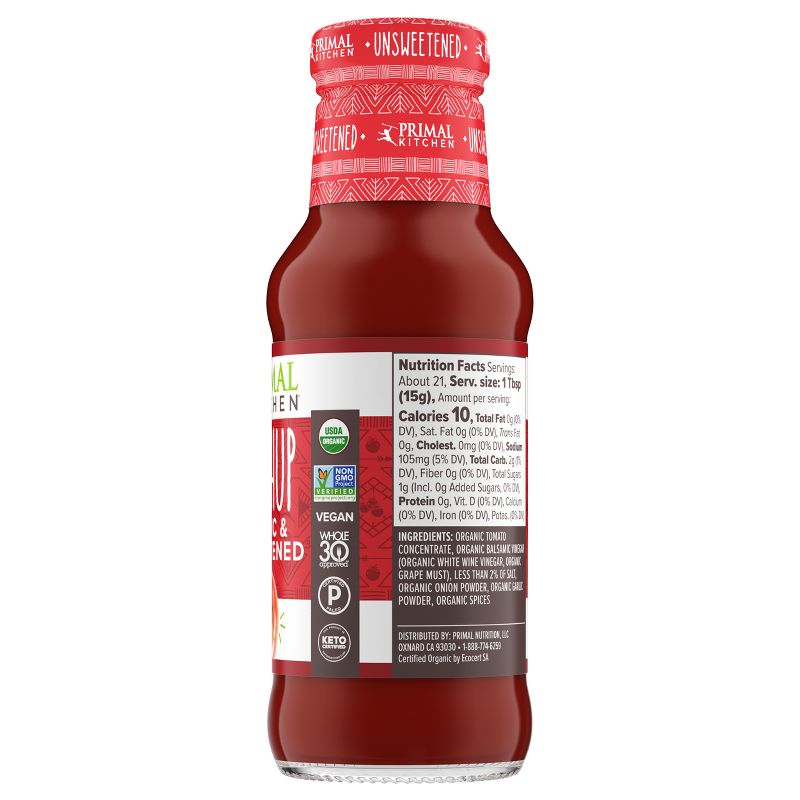 Primal Kitchen Unsweetend Organic Ketchup 11.13oz