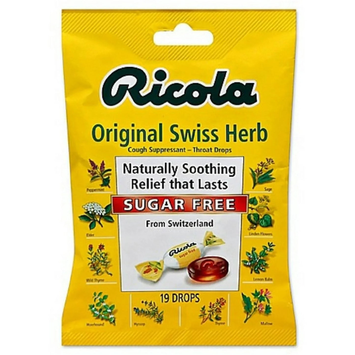 Ricola Original Herb Sugar Free Cough Drops 45pc