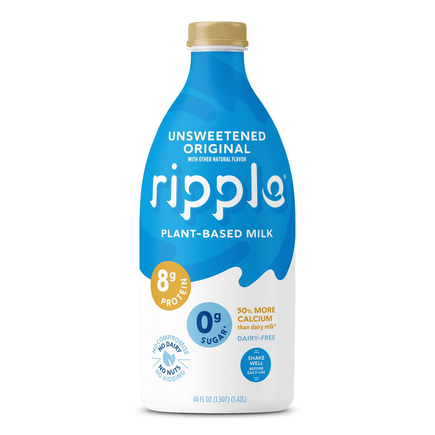 Ripple Unsweetened Original Milk 48oz