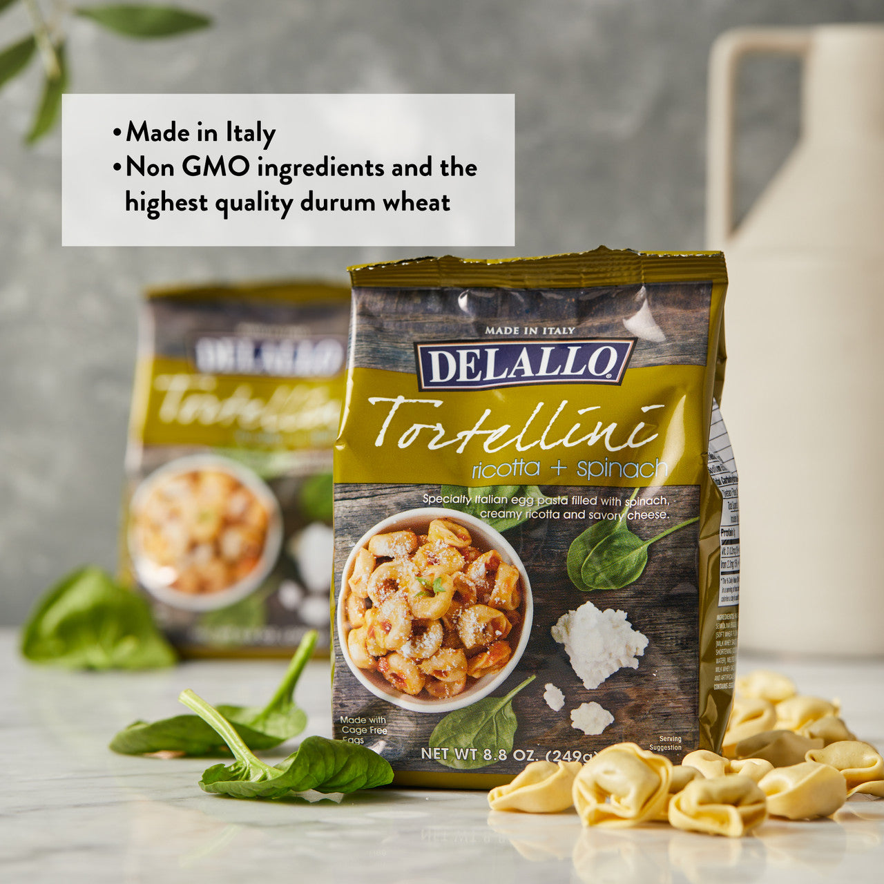 DeLallo Tortellini w/ Ricotta Spinach Filled Pasta