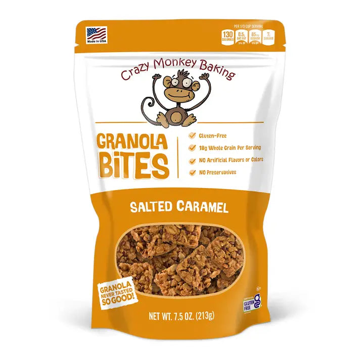 Crazy Monkey - Salted Caramel Granola Bites - 7.5 oz.