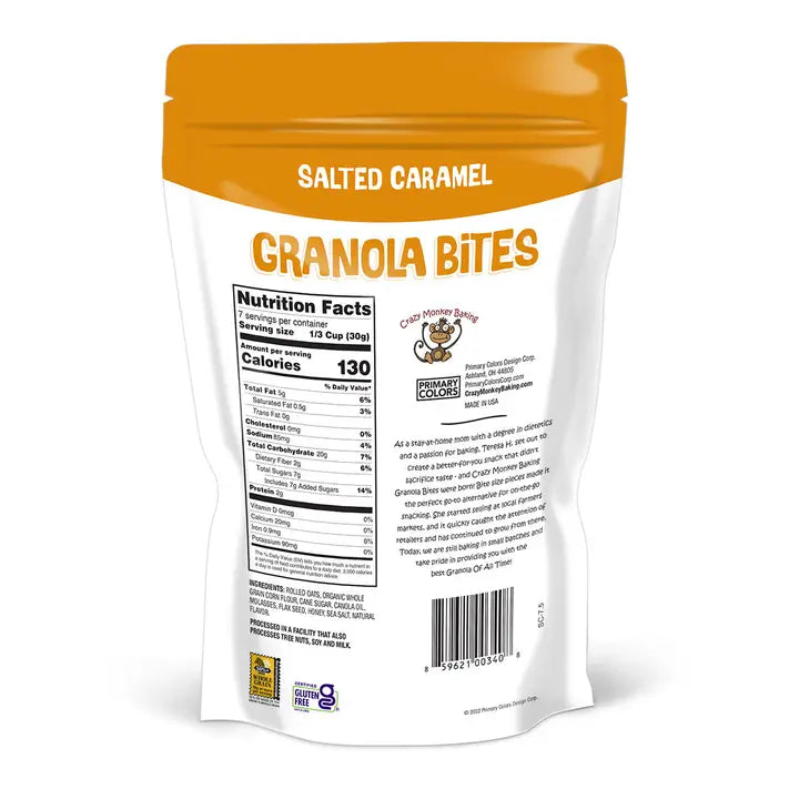 Crazy Monkey - Salted Caramel Granola Bites - 7.5 oz.