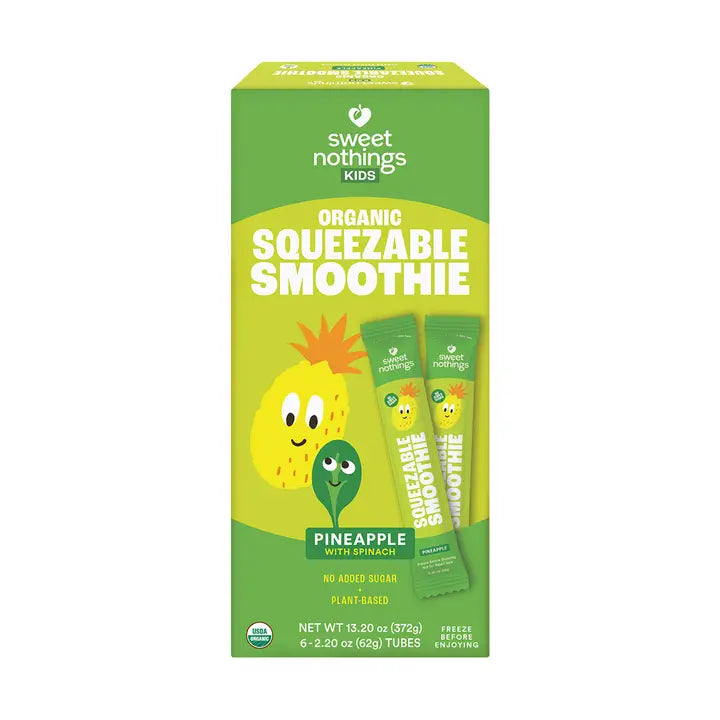 Sweet Nothings - Pineapple Spinach Squeezable Smoothie, 6 Pack