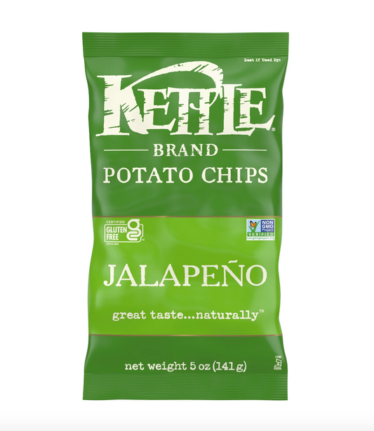 Jalapeno Kettle Chips, Kettle Brand Potato Chips, 5 oz