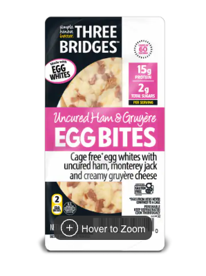 Three Bridges Uncured Ham & Gruyere Egg White Bites