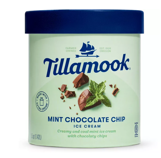 Tillamook Mint Chocolate Chip Ice Cream - 48oz