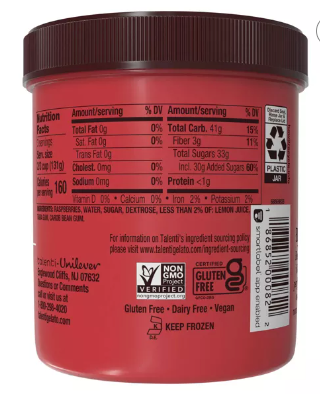 Talenti Dairy-Free Frozen Roman Raspberry Sorbetto - 16oz