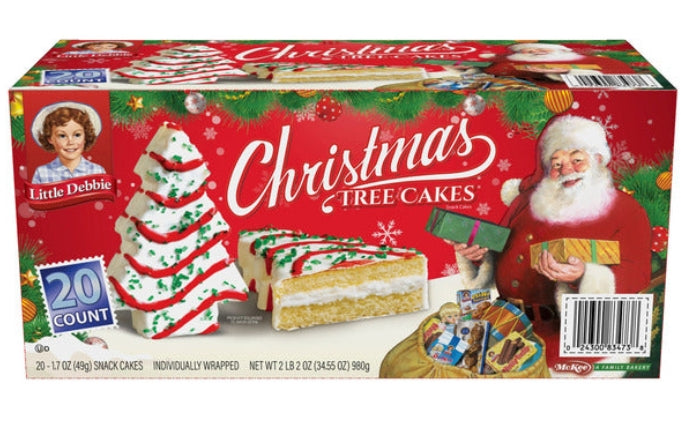 Little Debbie Christmas Tree Cakes, 1.7 oz, 20 ct