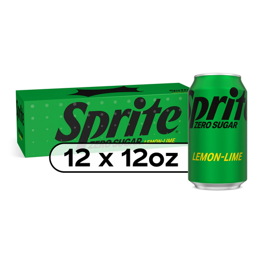 Sprite Zero Sugar Lemon Lime Soda Pop, 12 fl oz, 12 Pack Cans