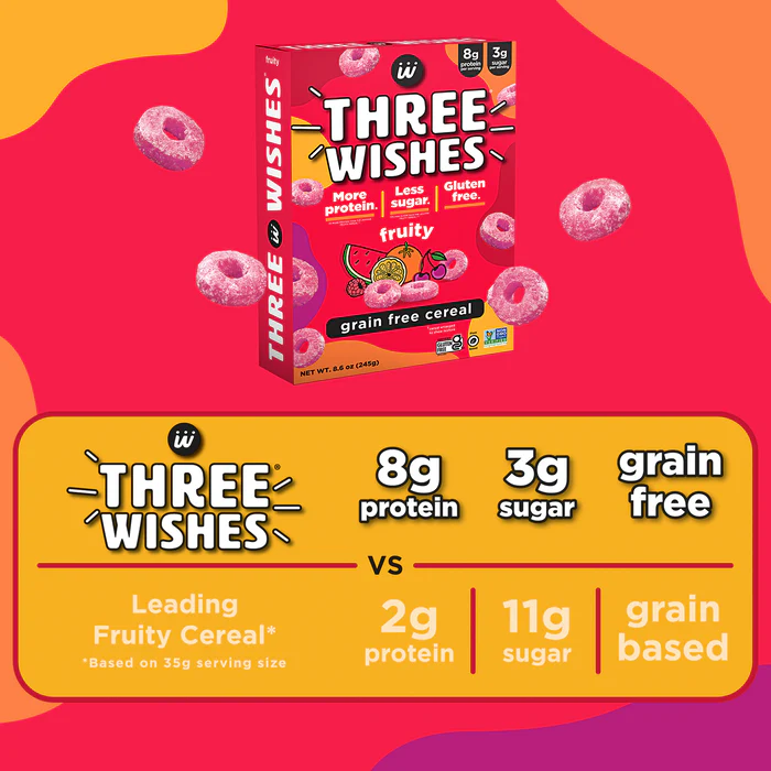 Three Wishes Cereal - Fruity 8.6oz