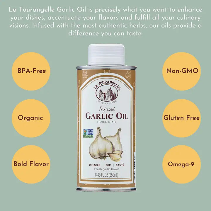 La Tourangelle Garlic Infused Oil, 8.45 Fl oz