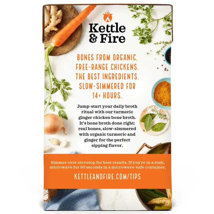 Kettle & Fire Turmeric Ginger Bone Broth 16.9oz