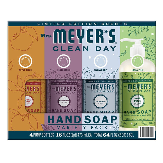 Mrs. Meyer's Clean Day Hand Soap Variety Pack, 4 × 16 fl oz