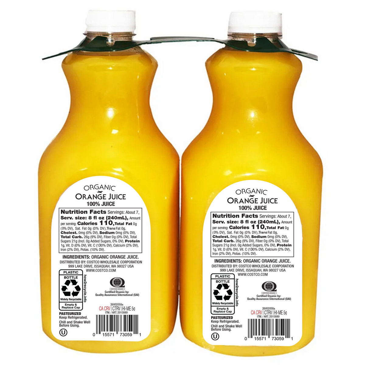 Organic Orange Juice, 2 Count, 59 fl oz