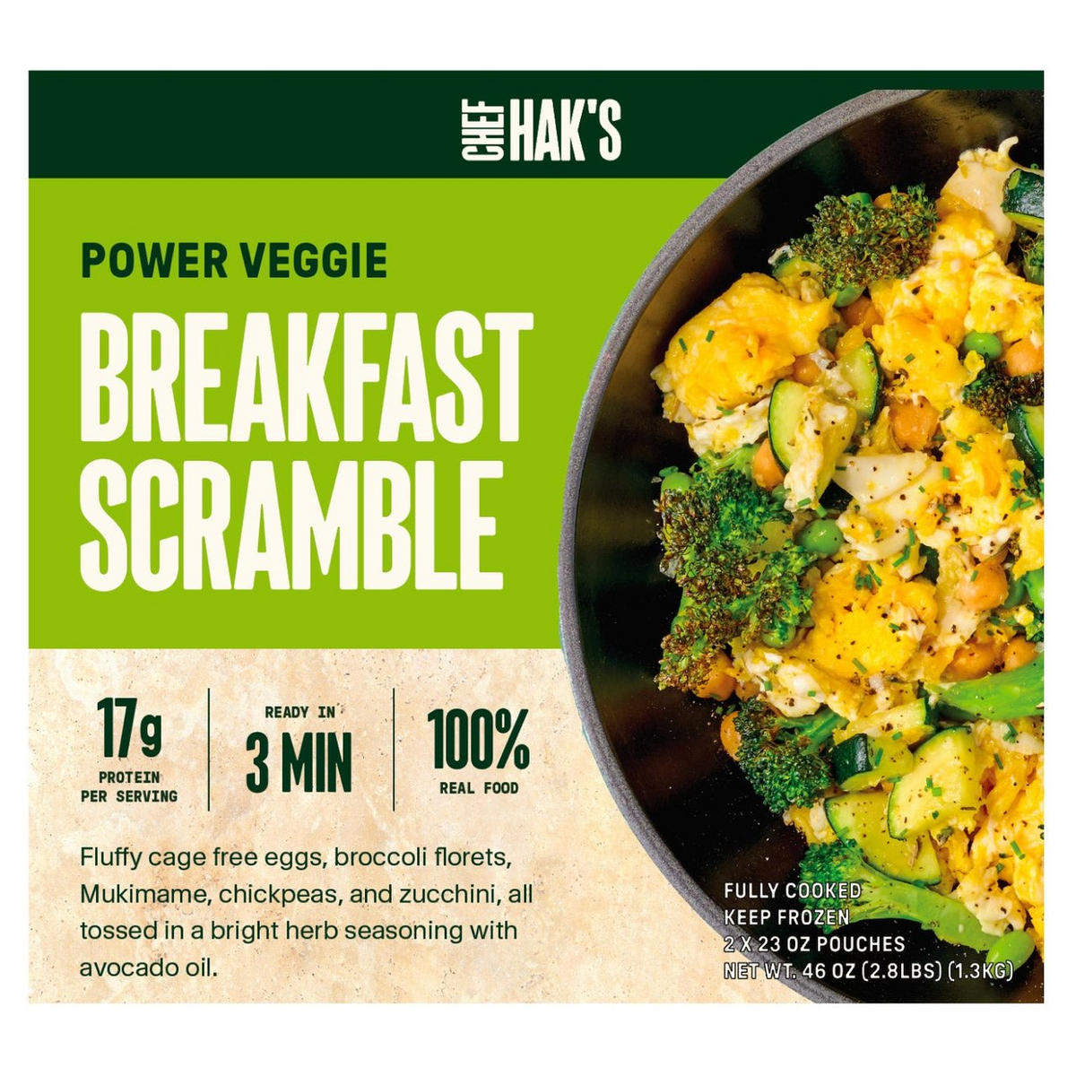 Chef Hak's Power Veggie Breakfast Scramble, 2 x 23 oz