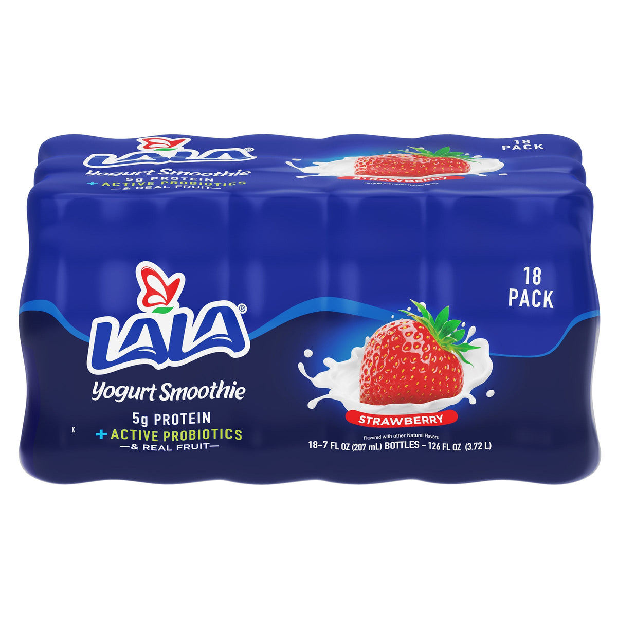 Lala Yogurt Strawberry Smoothie, 7 fl oz, 18-count