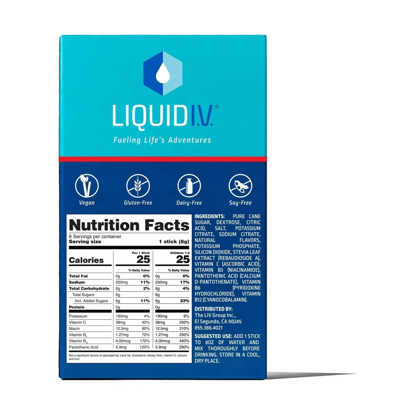 Liquid I.V. Hydration Multiplier for Kids, Electrolyte Powder Packet Drink Mix, Apple, 8 Ct