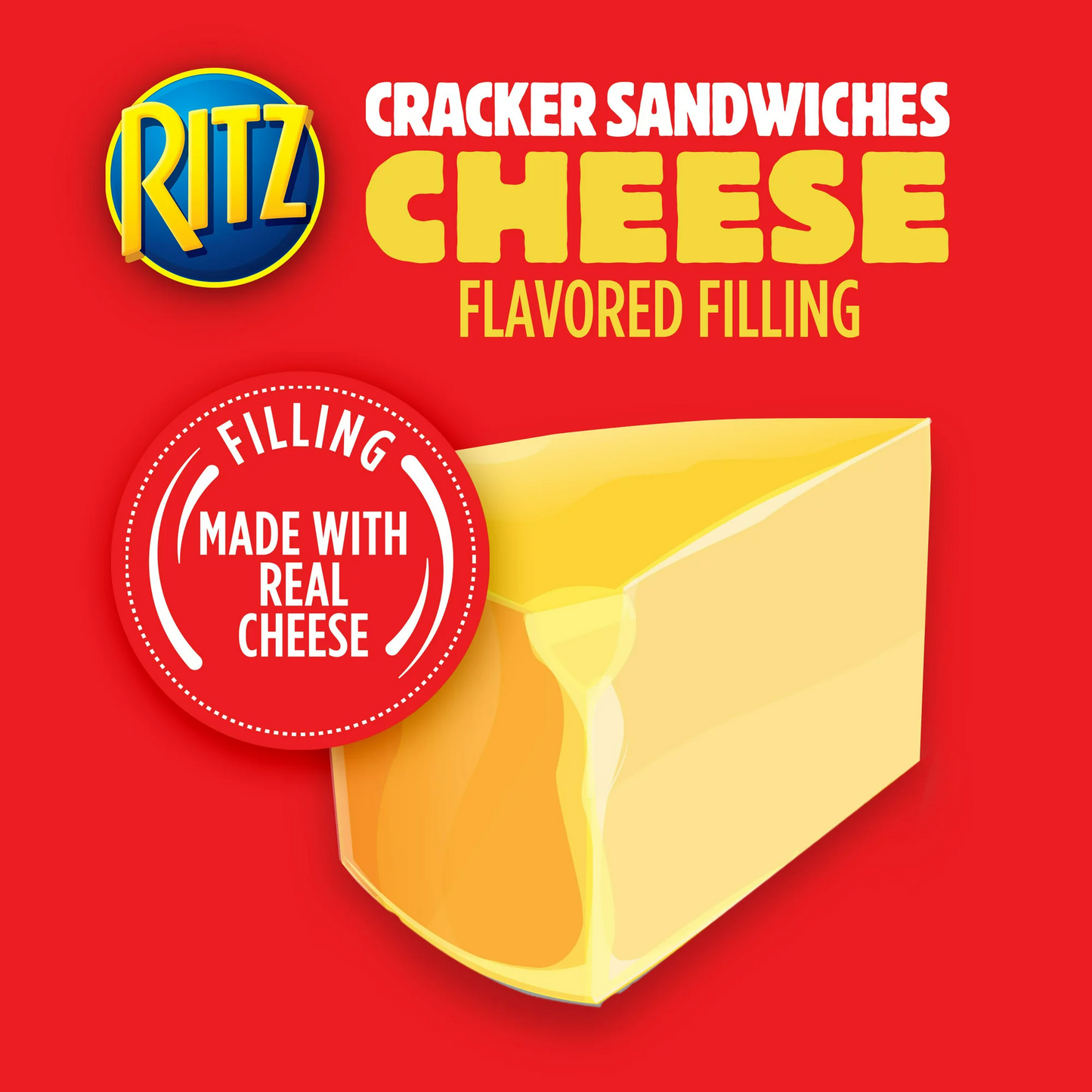 RITZ Cheese Sandwich Crackers, 8 - 1.35 oz Packs