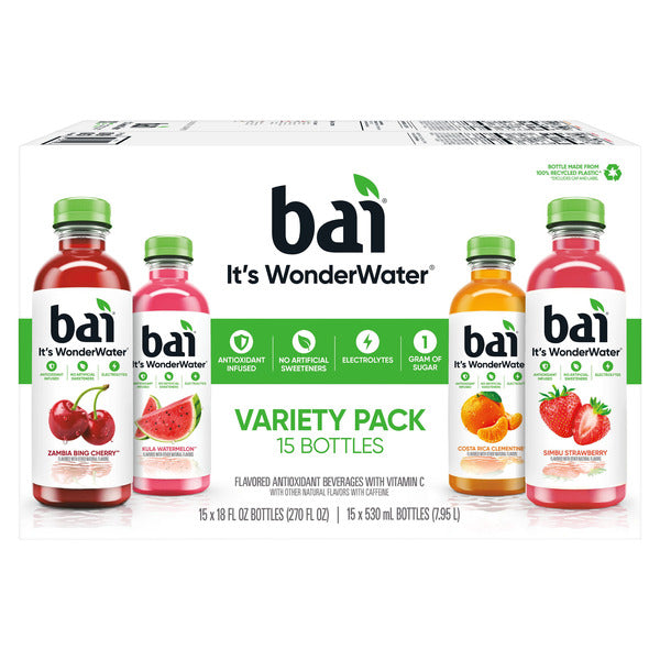 Bai Antioxidant Beverage Variety Pack, 15 Count