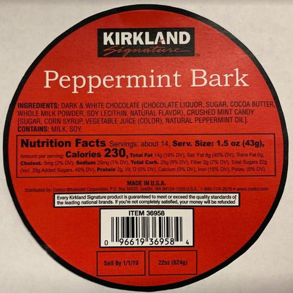 Kirkland Signature Peppermint Bark 21 oz