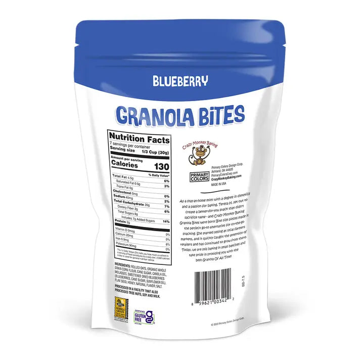 Crazy Monkey Blueberry Granola Bites - 7.5 oz