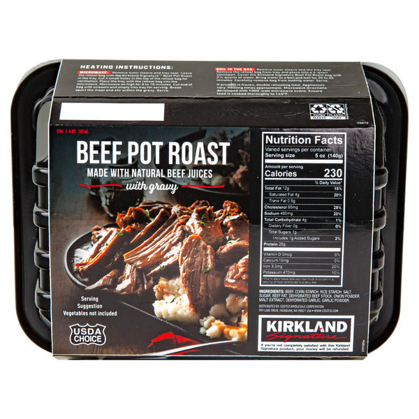 Kirkland Signature Beef Pot Roast with Gravy ($7.99 / lb)