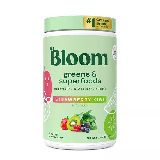 Bloom Nutrition Greens and Superfoods Powder, Strawberry Kiwi, 5.33 oz