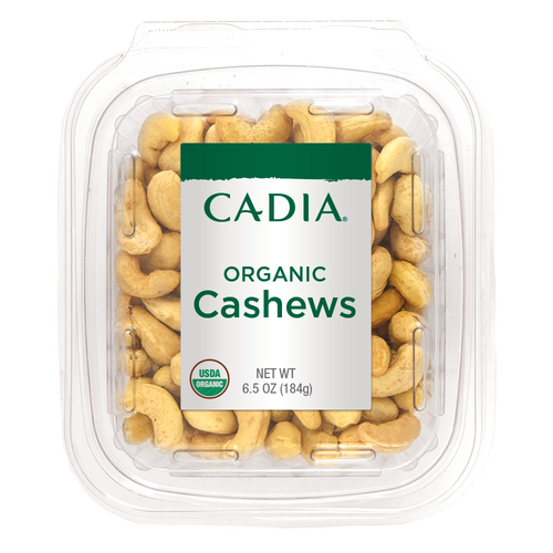 Cadia Organic Cashews, 6.5 oz