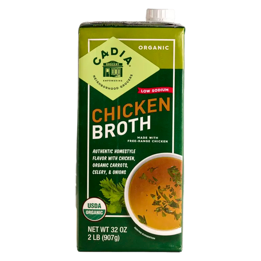 Cadia 0rganic Low Sodium Chicken Broth, 32 oz