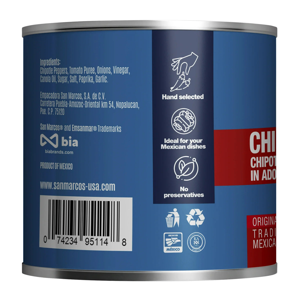 San Marcos Chipotle Peppers, 7.5 oz