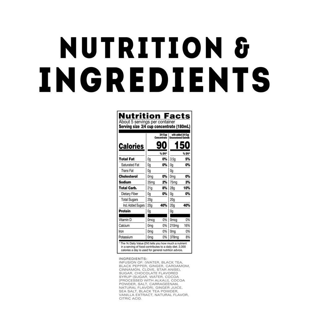 Tazo Chocolate Chai Latte, Flavored Black Tea Concentrate, 32 Fl Oz